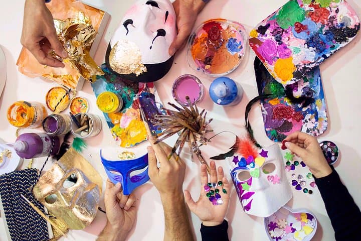 Atelier de fabrication de masques à Venise