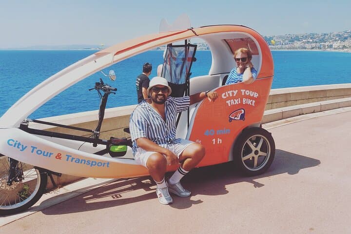 Besuch von Nizza mit einem elektrisch unterstützten Fahrrad-Taxi für 1 Stunde — Foto 5