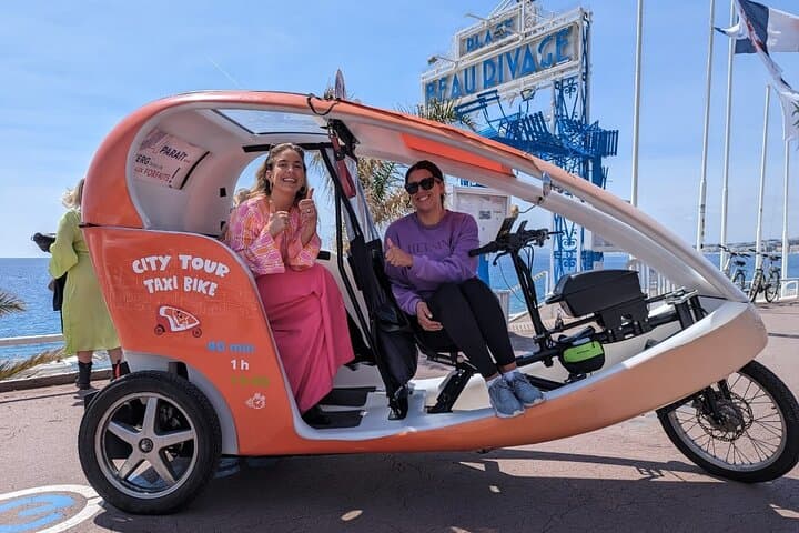 Besuch von Nizza mit einem elektrisch unterstützten Fahrrad-Taxi für 1 Stunde — Foto 3