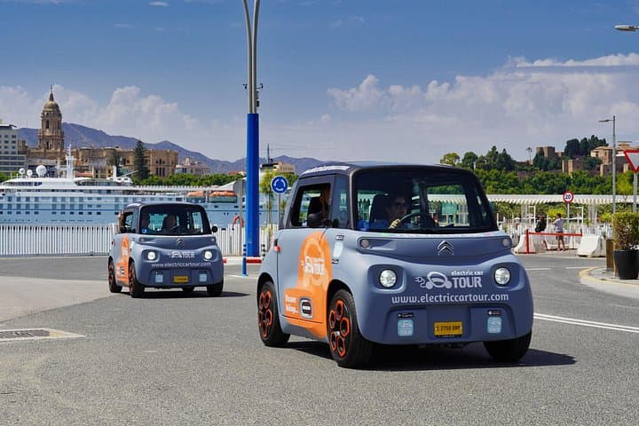 Punti salienti di Malaga in auto elettrica con prelievo dal porto