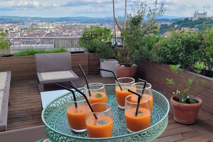 5-Gänge-Dinner auf der Dachterrasse in Lyon — Foto 2