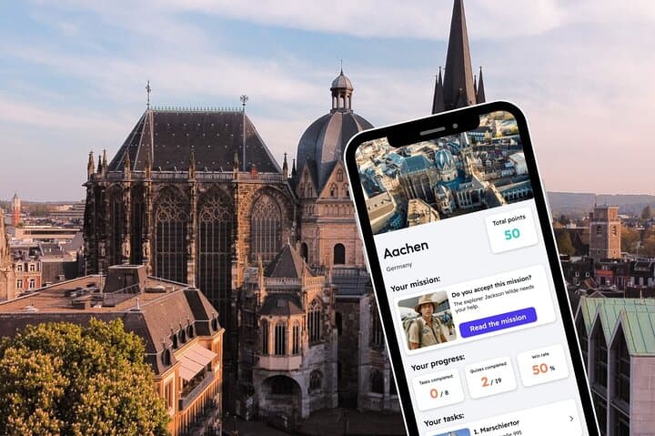 Juego de Exploración de Aquisgrán y Tour por la Ciudad en tu Teléfono