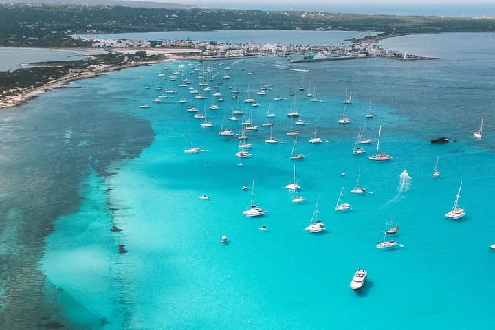 Navegación de Ibiza a Formentera y Espalmador