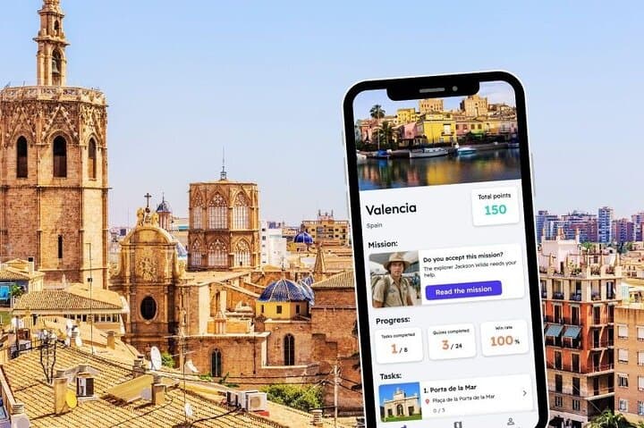 Valencia Erkundungsspiel und Stadttour auf Ihrem Handy