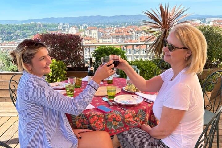 5-Gänge-Dinner auf der Dachterrasse in Lyon