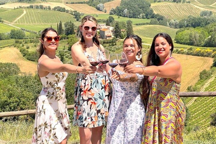 Weintour durch die Toskana: 2 Weingüter & San Gimignano ab Florenz