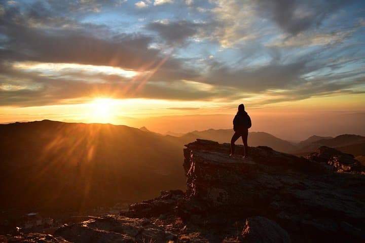 Coucher de soleil à 2 500 m dans la Sierra Nevada