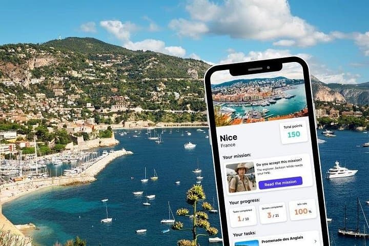 Gioco di esplorazione della città a Nizza, Francia