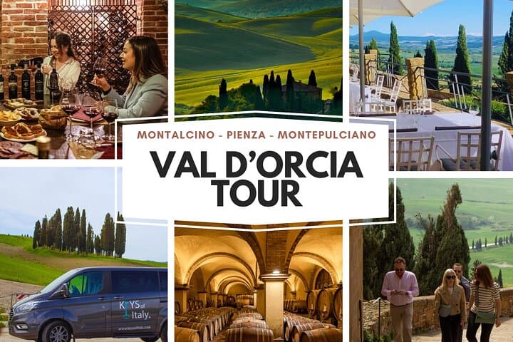 Val d'Orcia Brunello Wein Tour mit Montalcino und Montepulciano