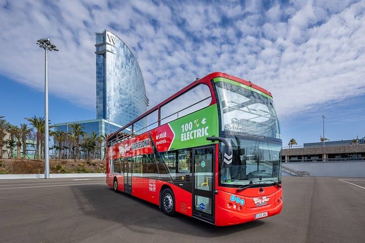Tour della città di Barcellona con bus hop-on hop-off e crociera in catamarano opzionale