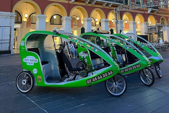 Öko-freundliche Fahrrad-Taxi-Tour in Nizza — Foto 4
