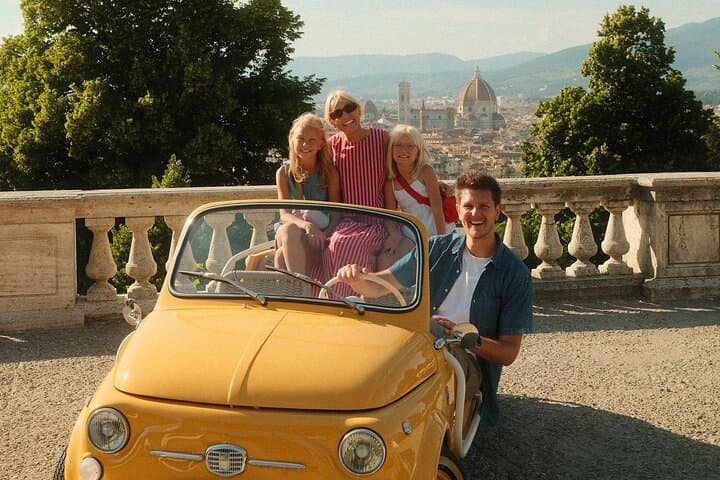 Visite panoramique de Florence en Fiat 500 Cabrio électrique