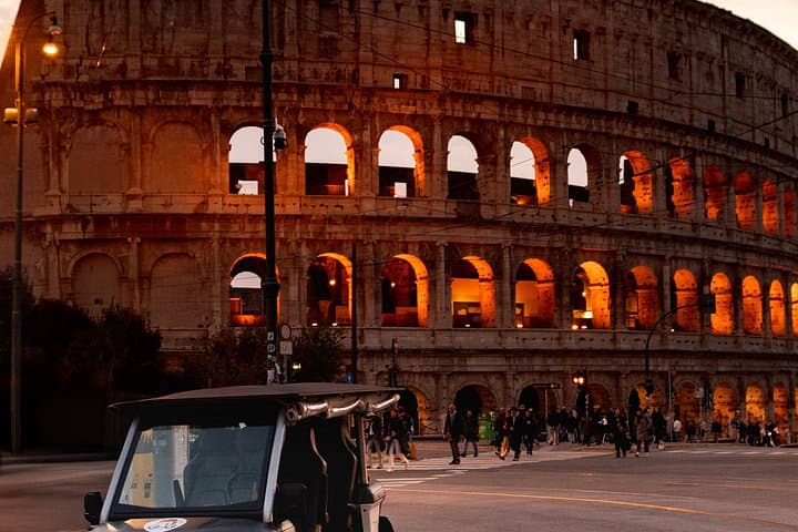 Roma di Notte in Golf Cart