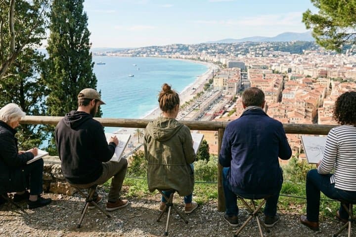 Outdoor painting workshop on Castle Hill