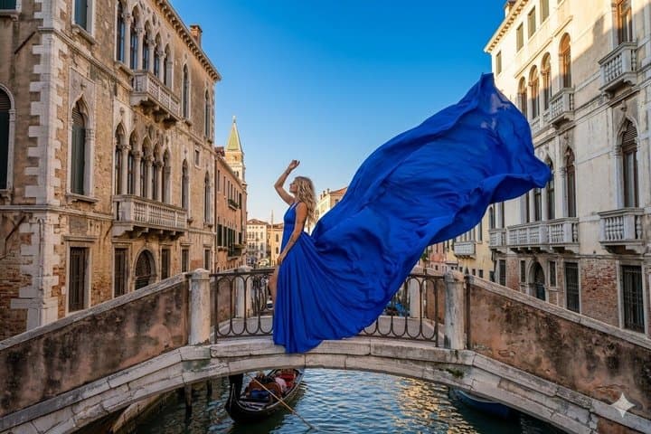 Séance photo en robe volante à Venise — photo 3
