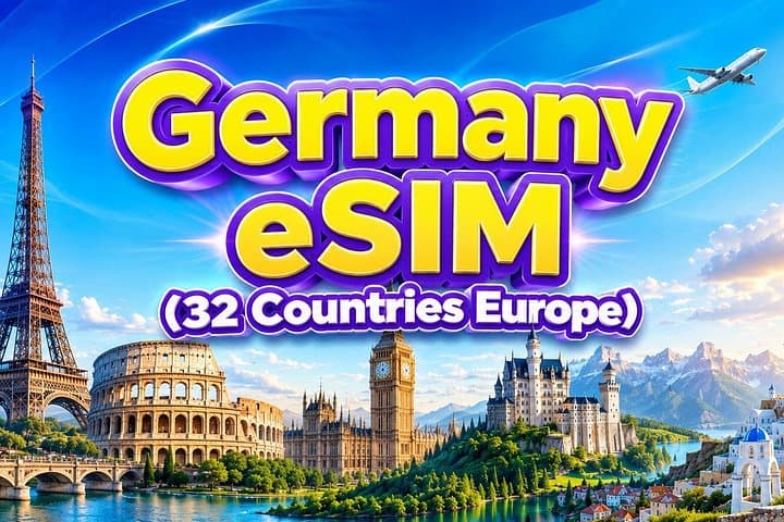 eSIM pour l'Allemagne et 32 pays européens