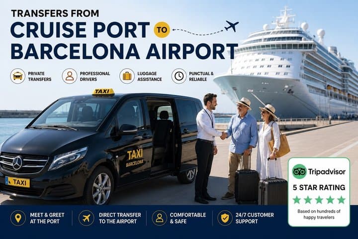Private Transfers vom Kreuzfahrthafen Barcelona (zum Flughafen / Hotel) — Foto 2