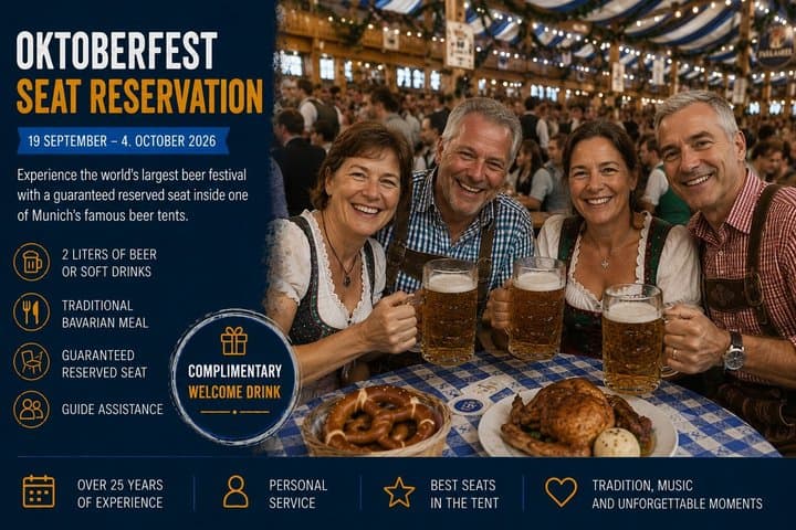 Oktoberfest Monaco: Prenotazione posti per pranzo/cena nella grande tenda della birra