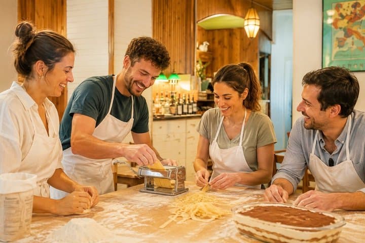 Cours de cuisine de pâtes et tiramisu à Vérone